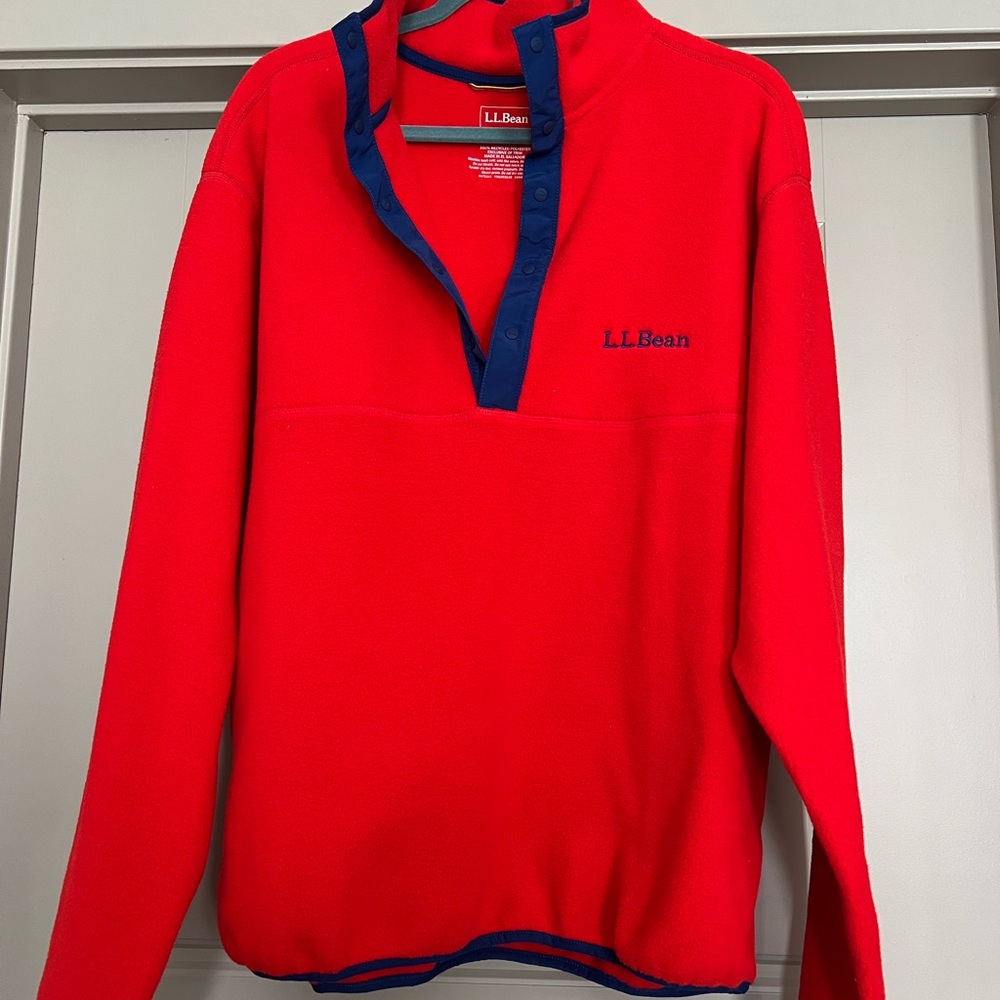 L.L. Bean Men's/Women’s Red and Blue Pullover Sweater
